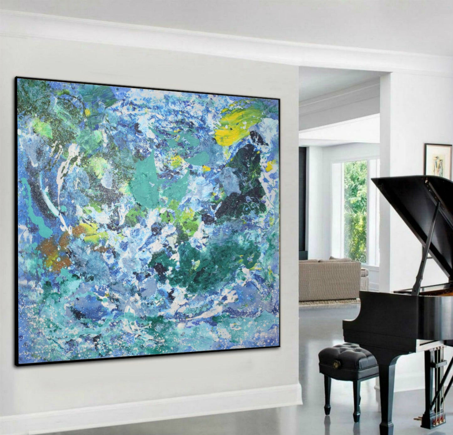 Blue Modern Painting -Original Art