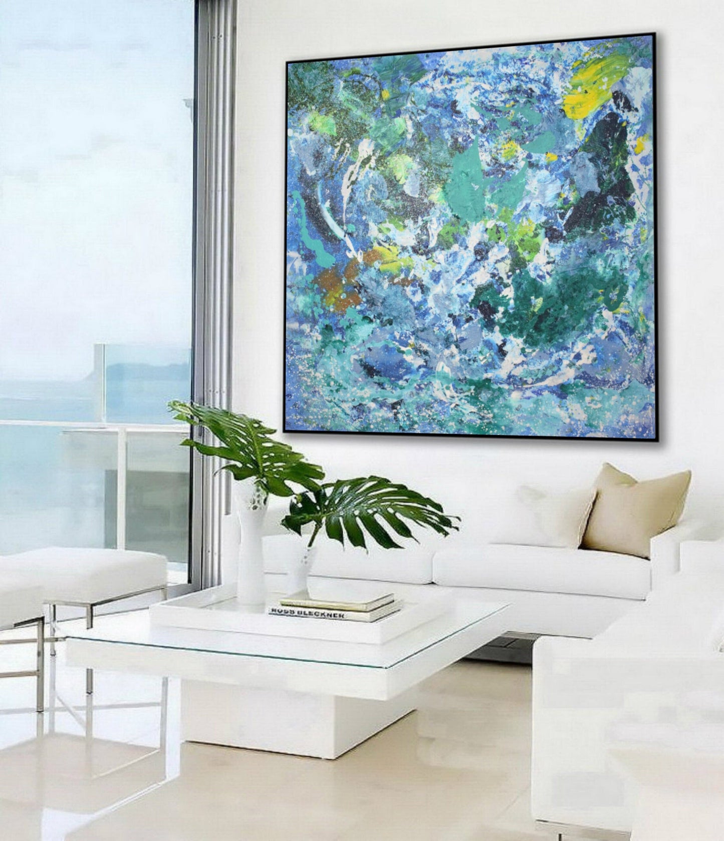 Blue Modern Painting -Original Art
