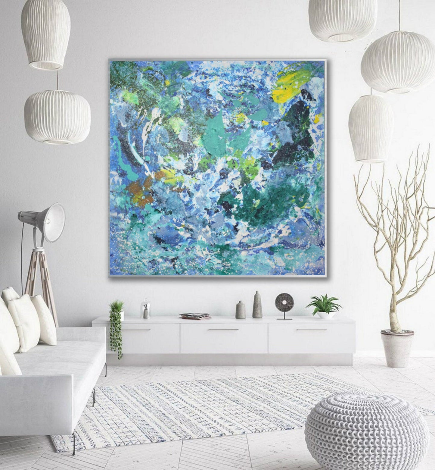 Blue Modern Painting -Original Art